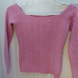 Ralph Lauren Pink Off-the-Shoulder Sweater